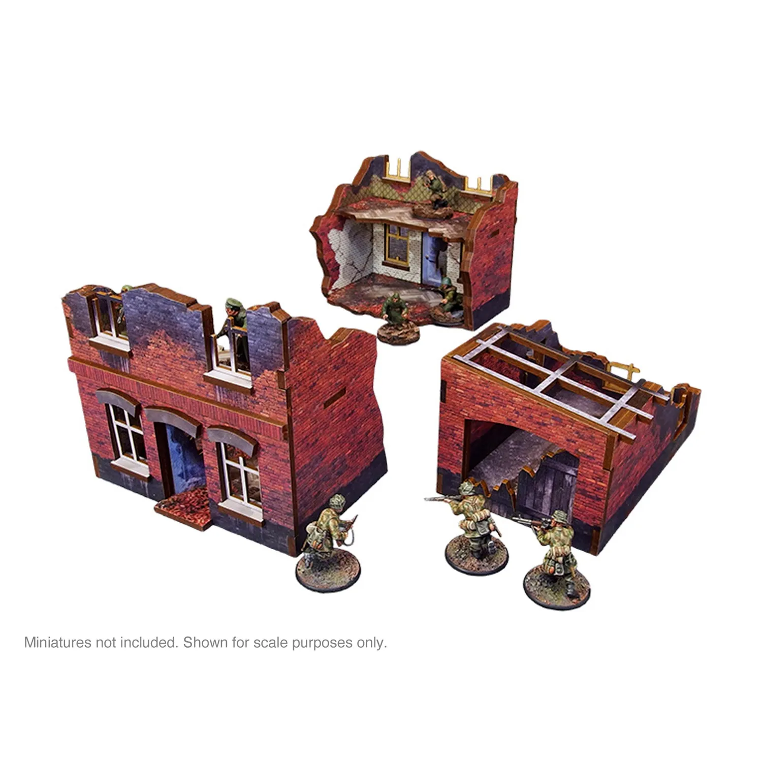 Bolt Action WW2 Ostfront Stalingrad Small House with garage décor prépeint HDF