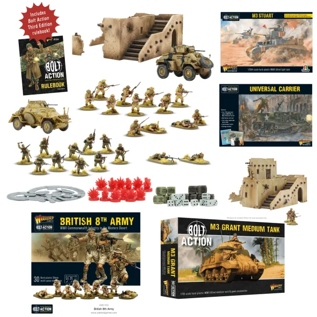 Bolt Action Gentleman's War coffret Desert Rats bundle