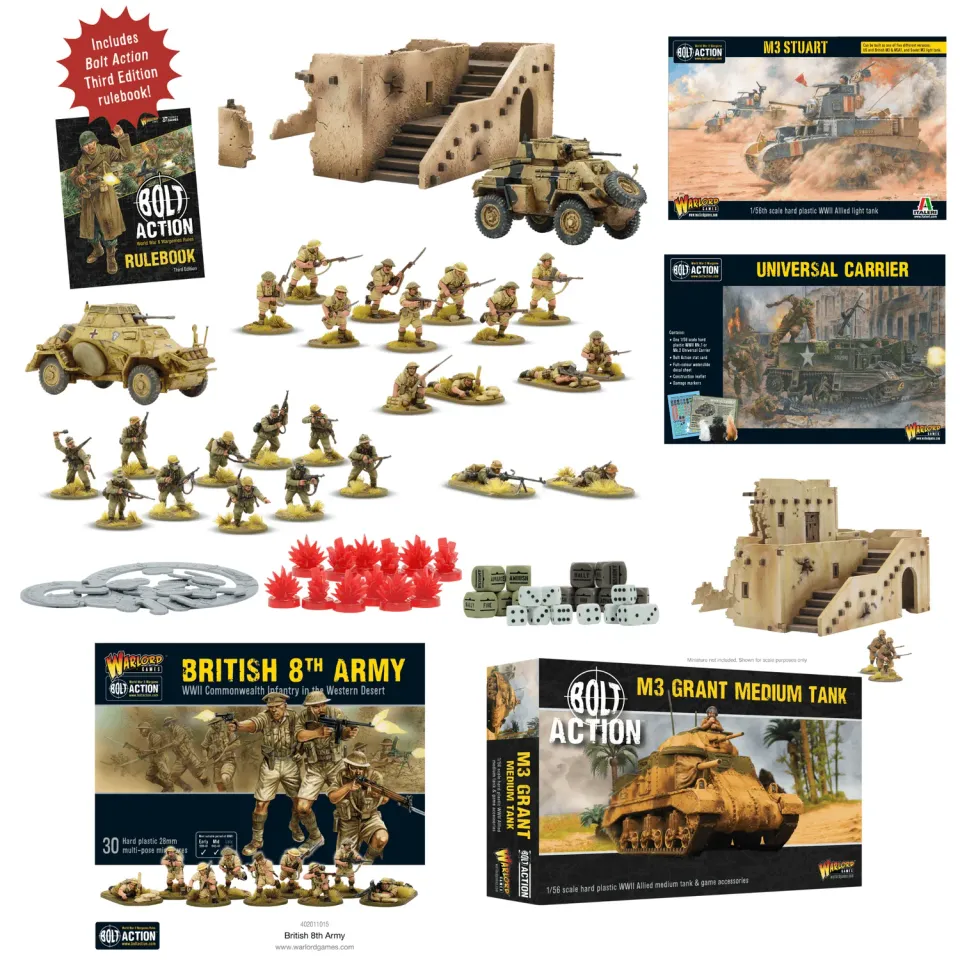 Bolt Action Gentleman's War coffret Desert Rats bundle