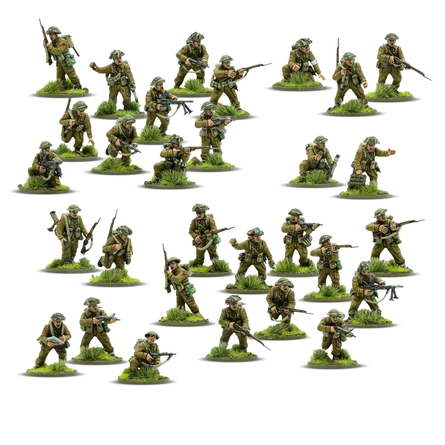 Bolt Action British & Canadian Recce Infantry Platoon figurines + Kangaroo