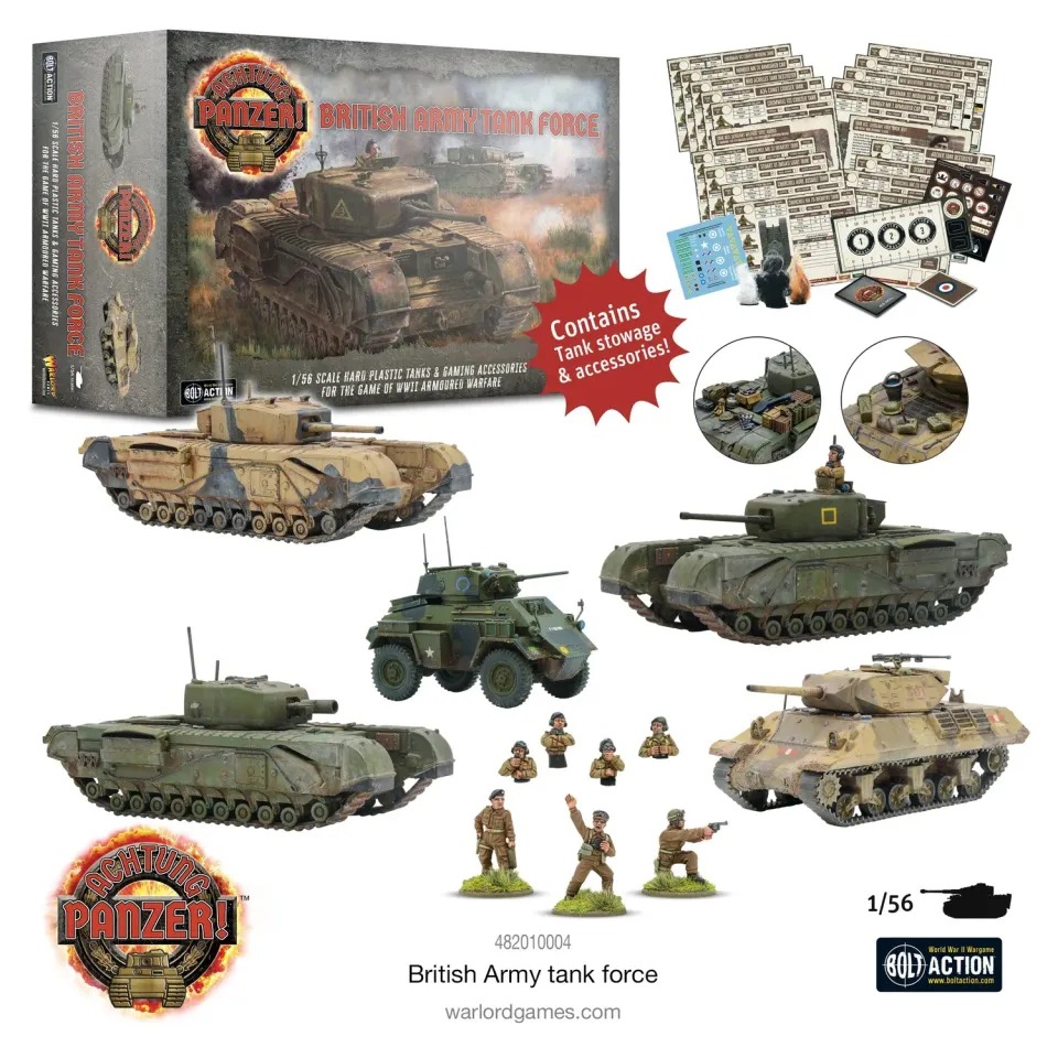Warlord Games Achtung Panzer! Force chars britanniques coffret départ