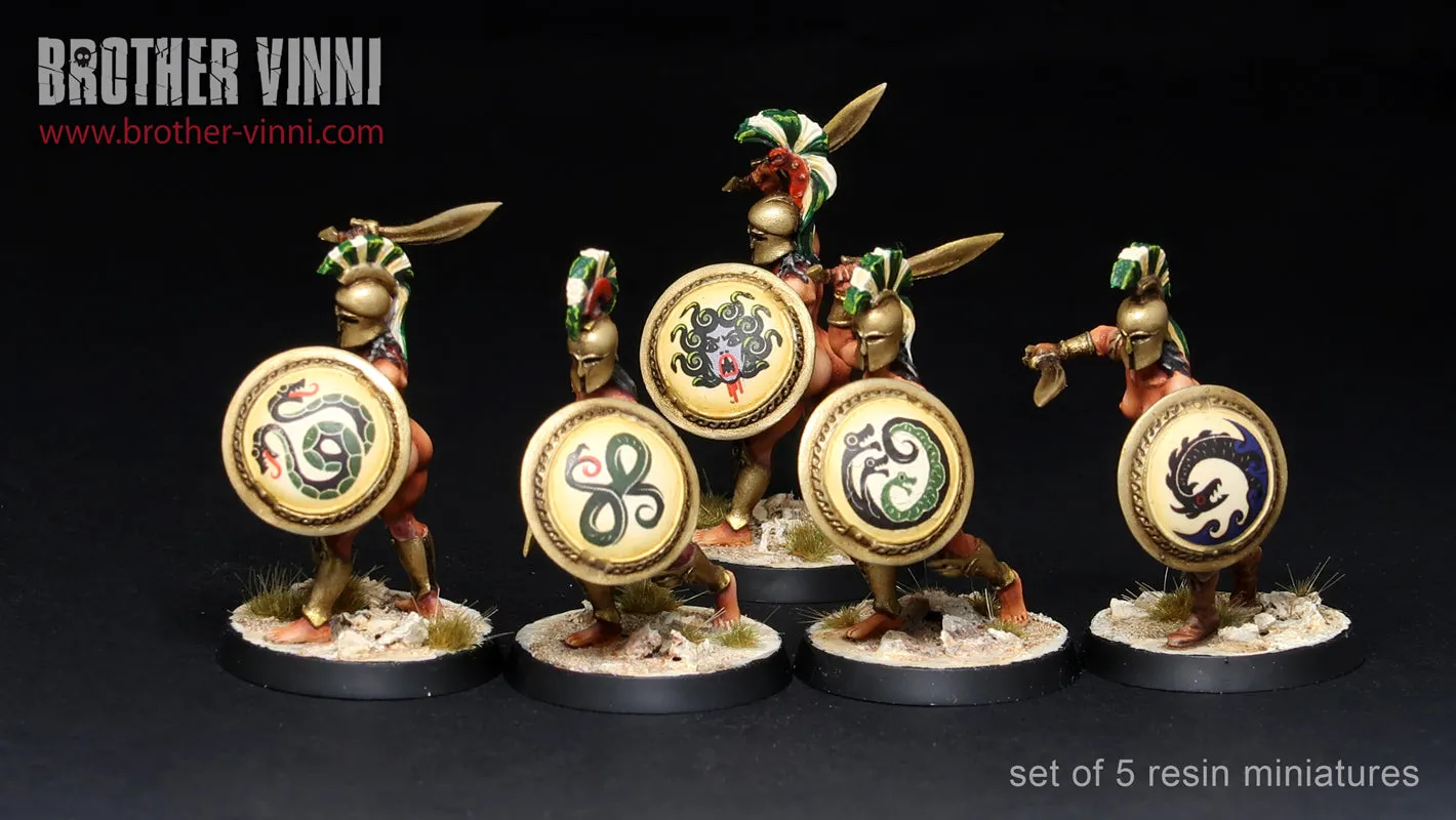 Brother Vinni Female Greek Hoplites figurines 28 mm lot de 5