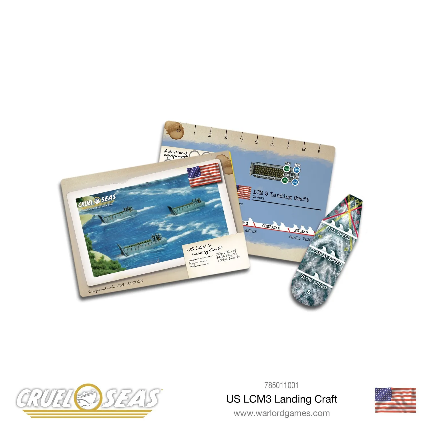Bolt Action Cruel Seas LCM3 péniche débarquement métal x4