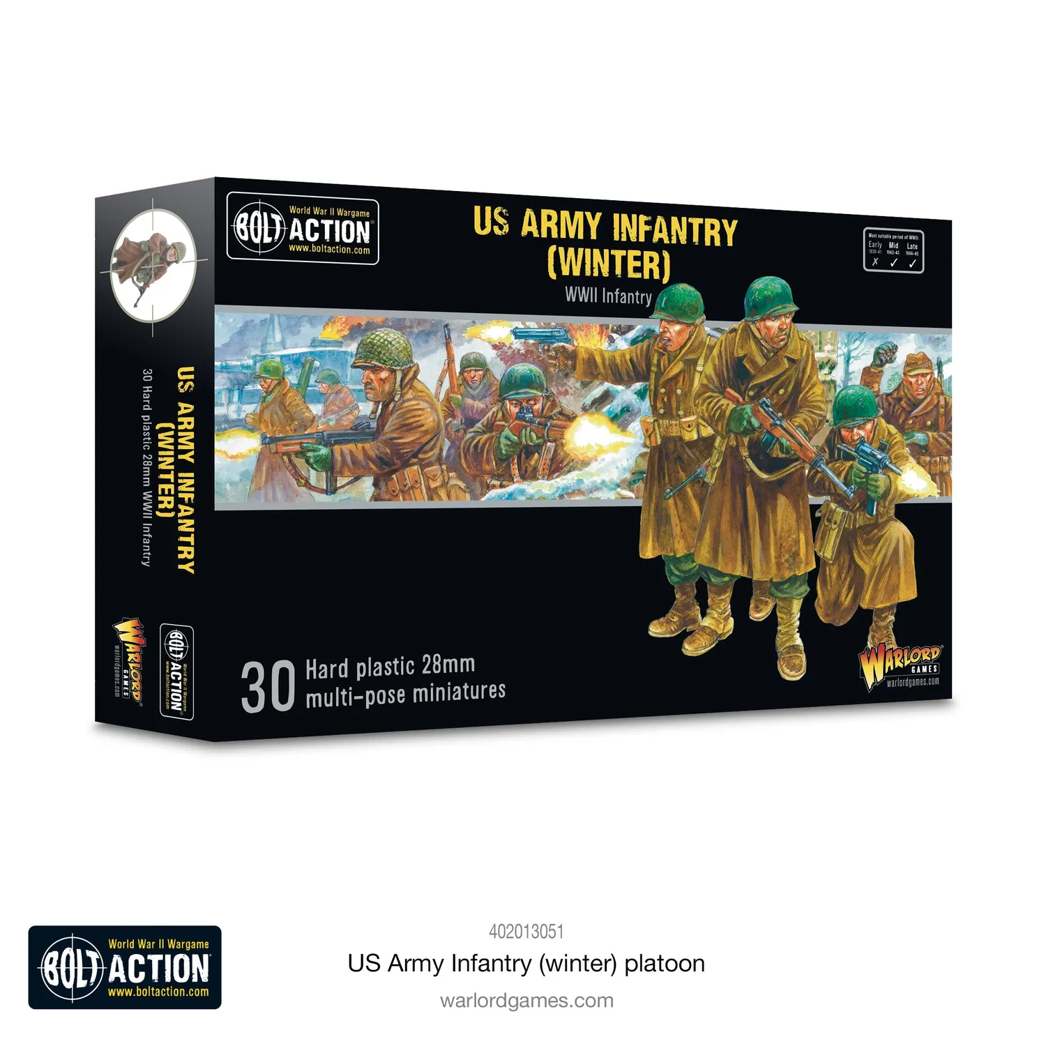 Bolt Action US Army Infantry (Winter) Platoon figurines plastique 30