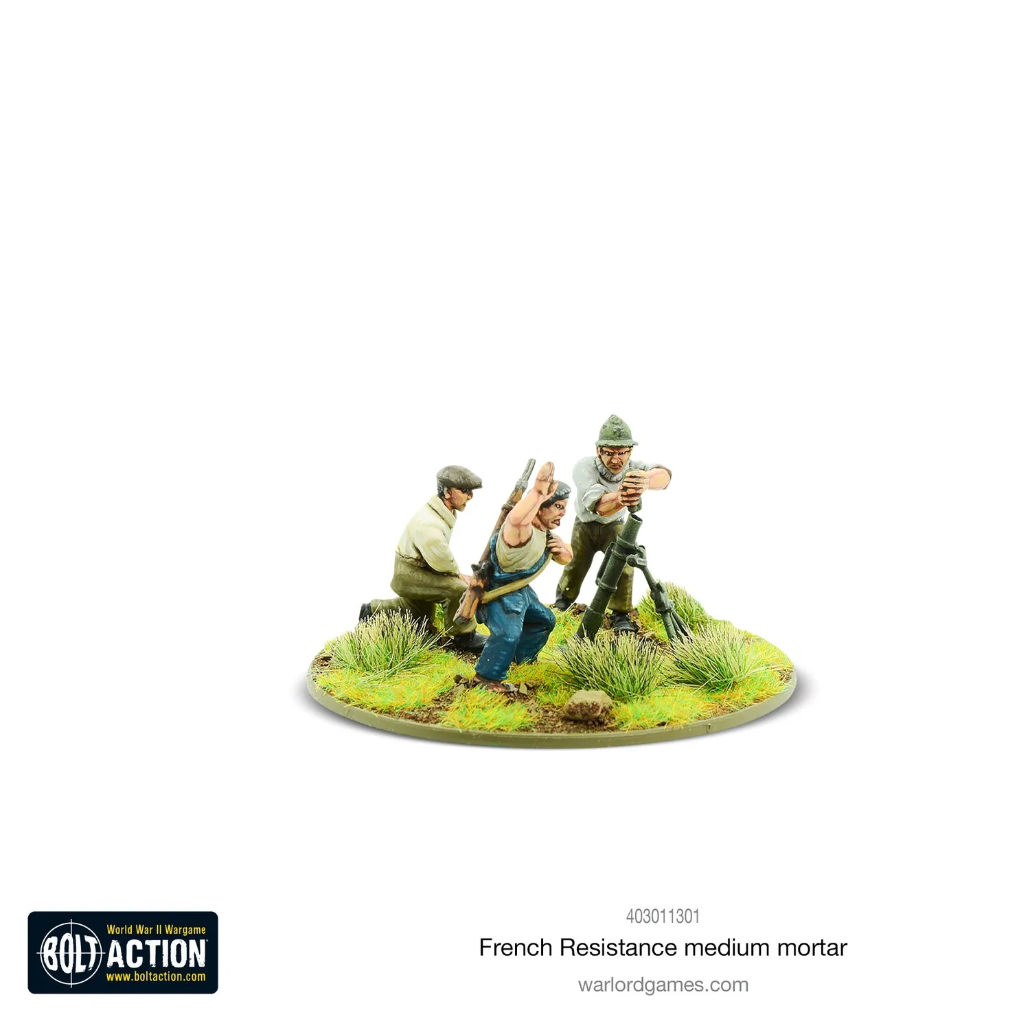 Bolt Action French Resistance Medium Mortar team équipe de mortier