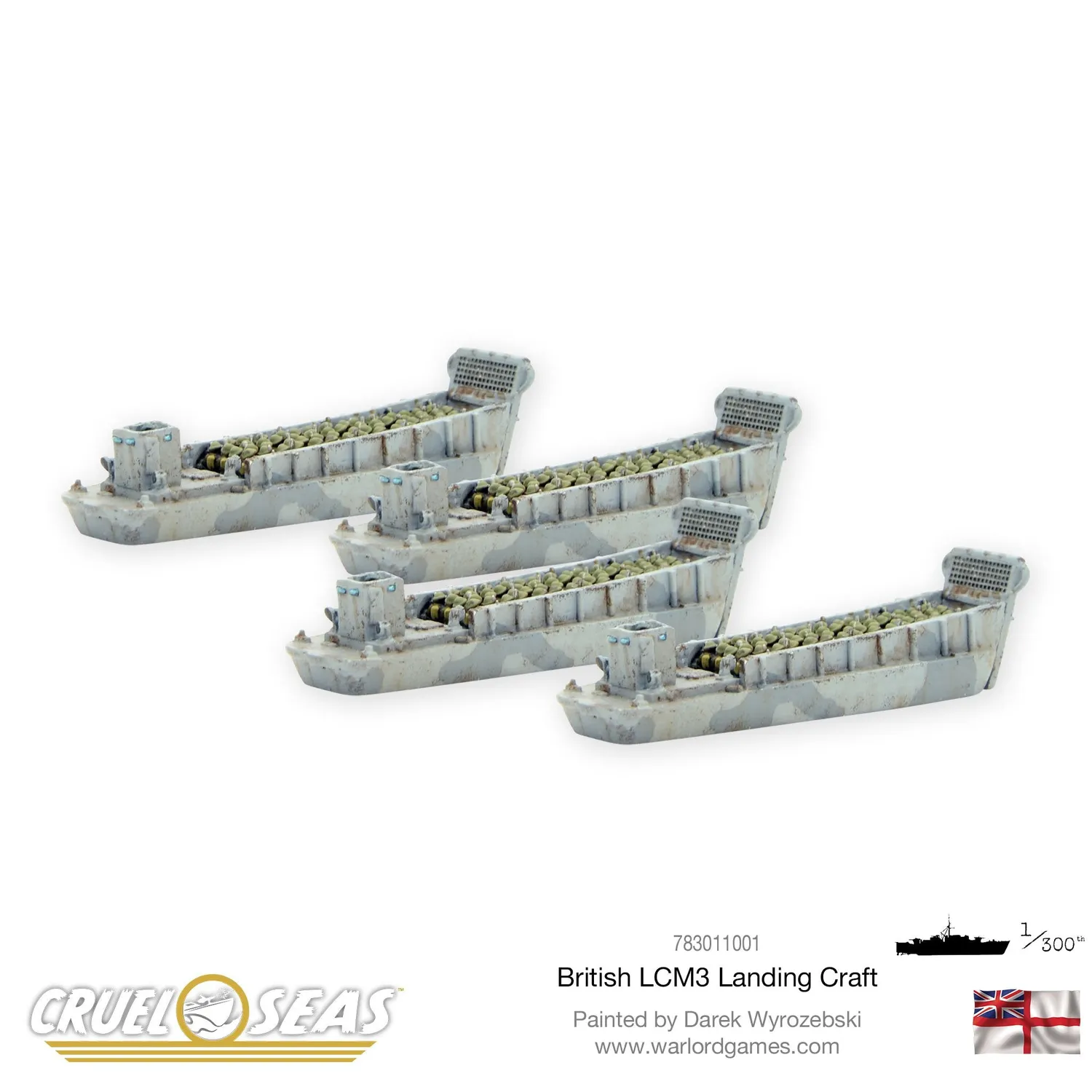 Bolt Action Cruel Seas British LCM3 Landing Craft métal D-Day