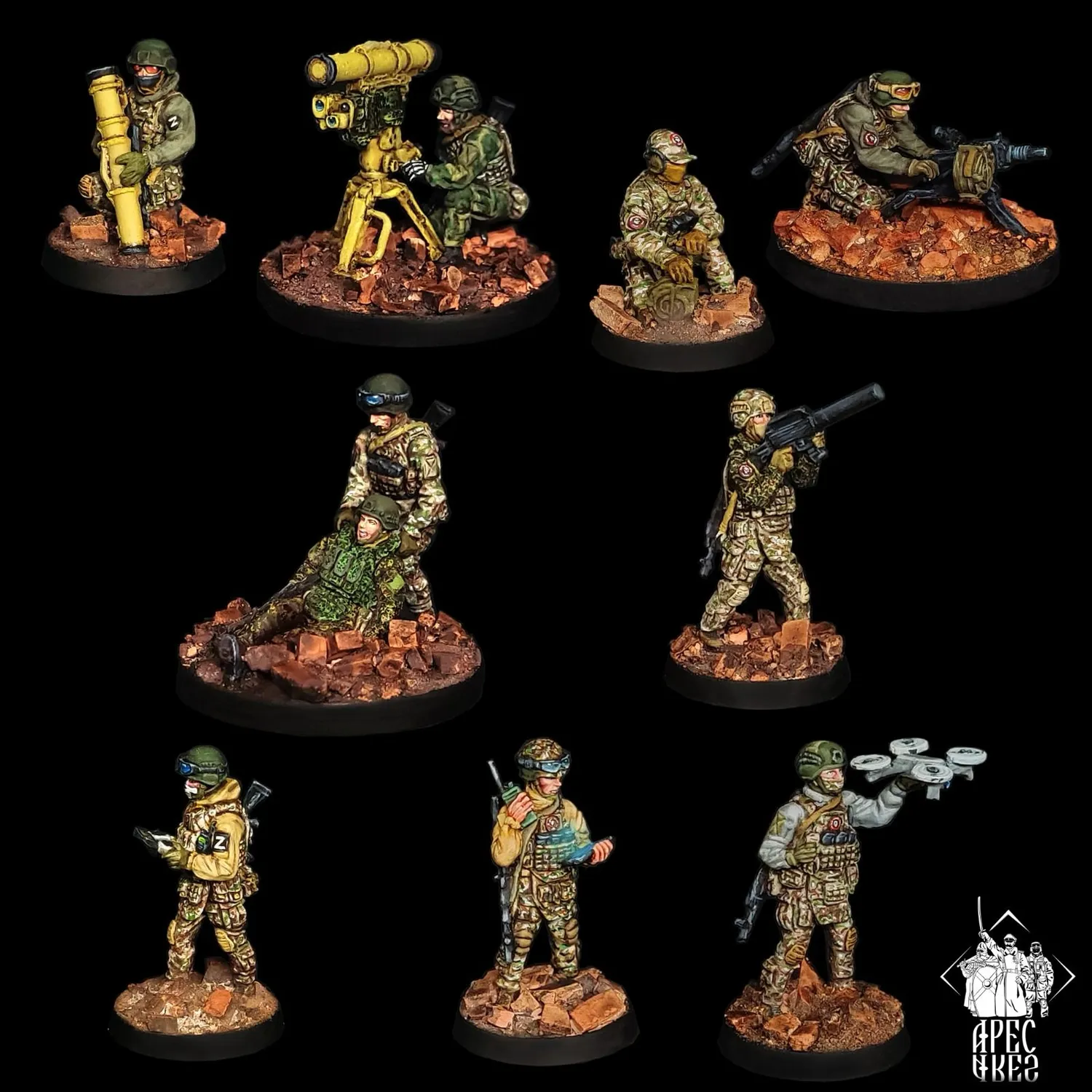 Des Tranchées aux Barricades SUPPORTS PMCs RUSSES figurines métal 28 mm