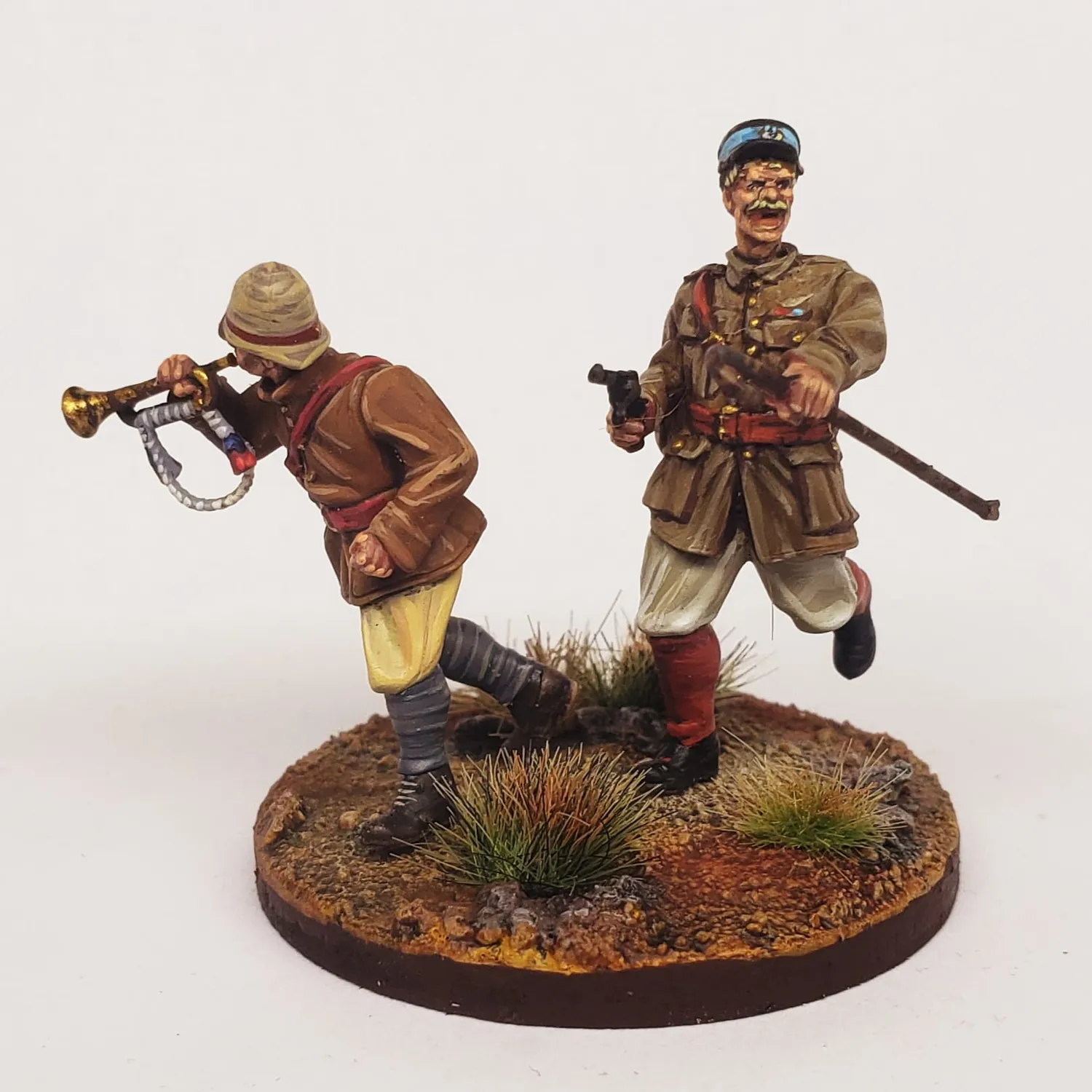 Des Tranchées aux Barricades Officier Français Clairons fichier STL 28mm