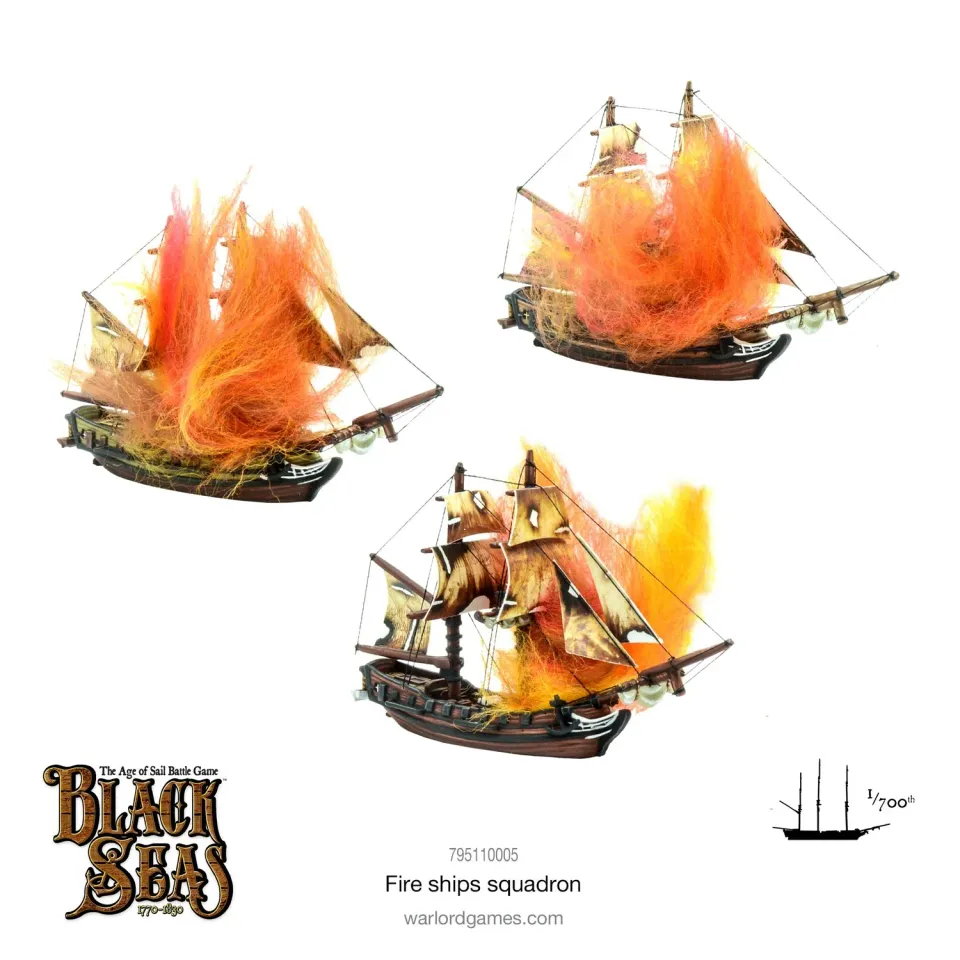 Bolt Action Black Seas Fire Ship Squadron figurines brûlots