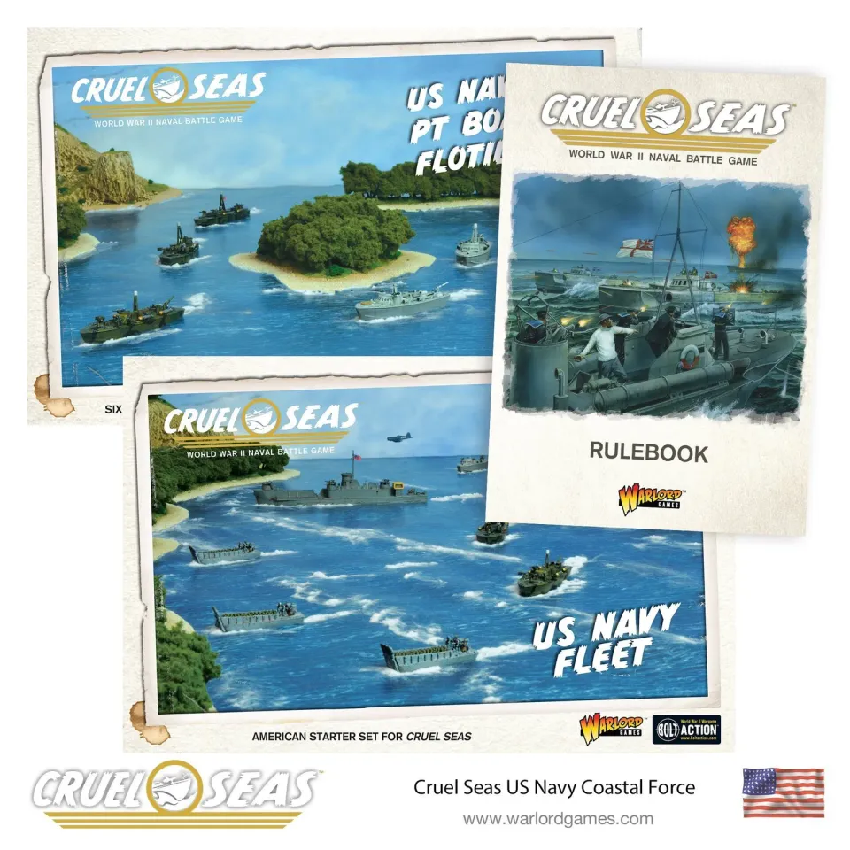 Bolt Action Cruel Seas US Navy Coastal Force flotte 1/300