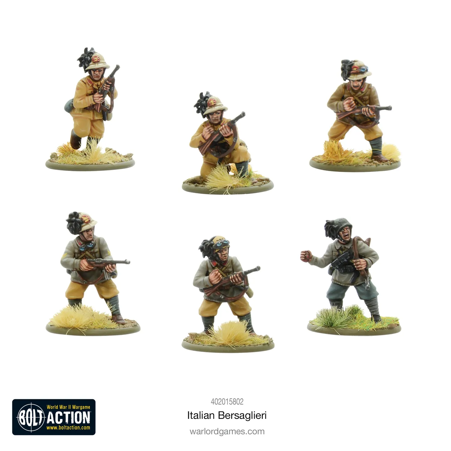 Bolt Action Italian Bersaglieri infanterie plastique x30
