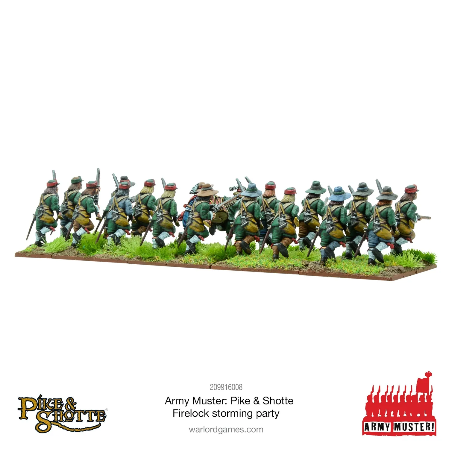 Bolt Action Pike & Shotte Army Muster Firelock Storming Party infanterie