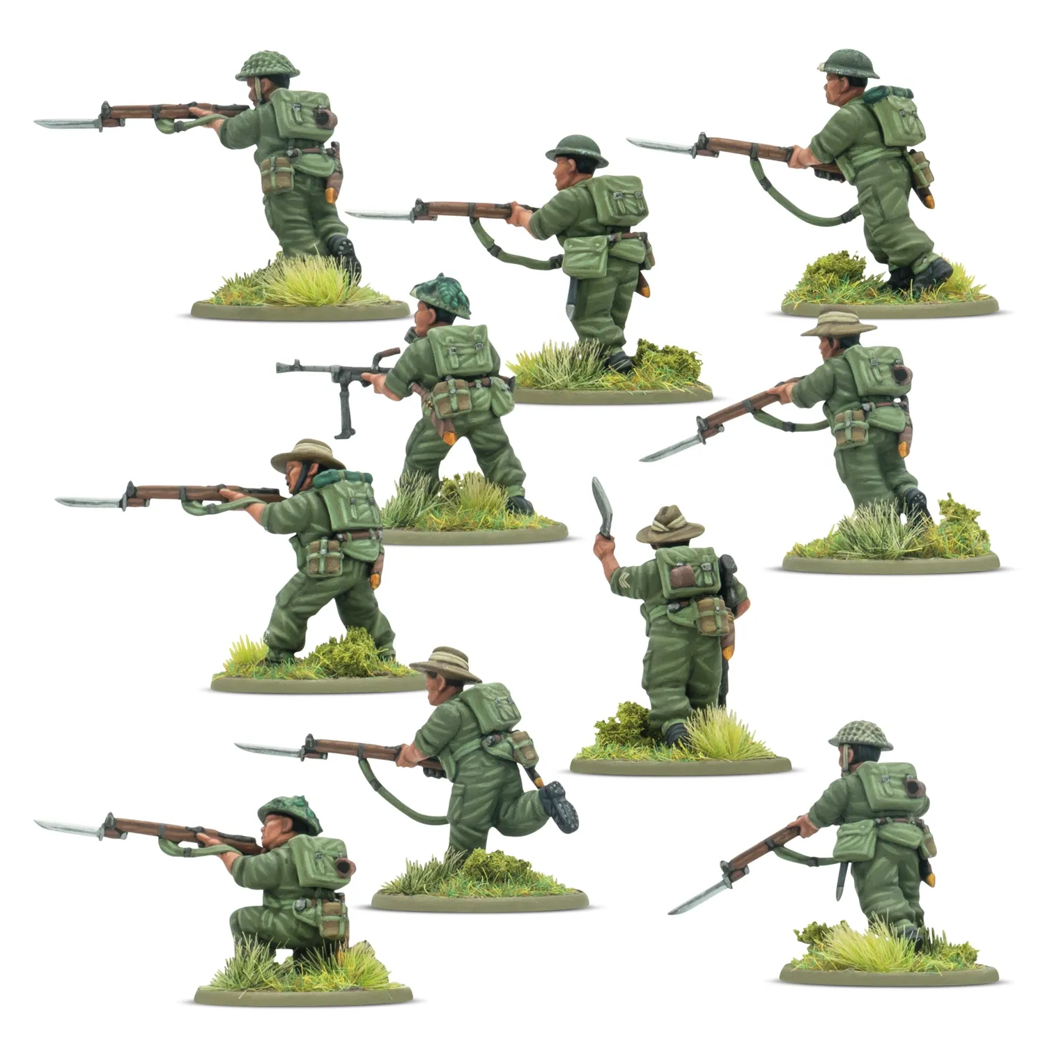 Bolt Action Ayo Gorkhali! Starter Army figurines Gurkha plastique