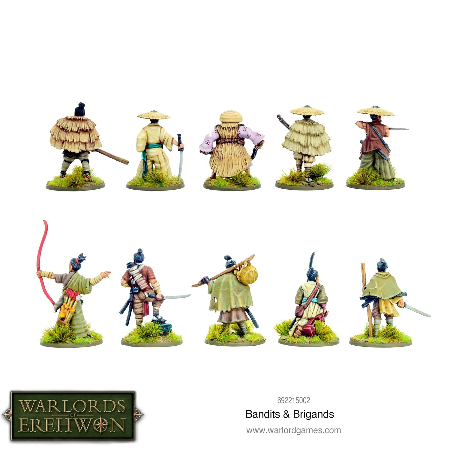 Warlords of Erehwon Samurai Bandits & Brigands boîte 10 métal
