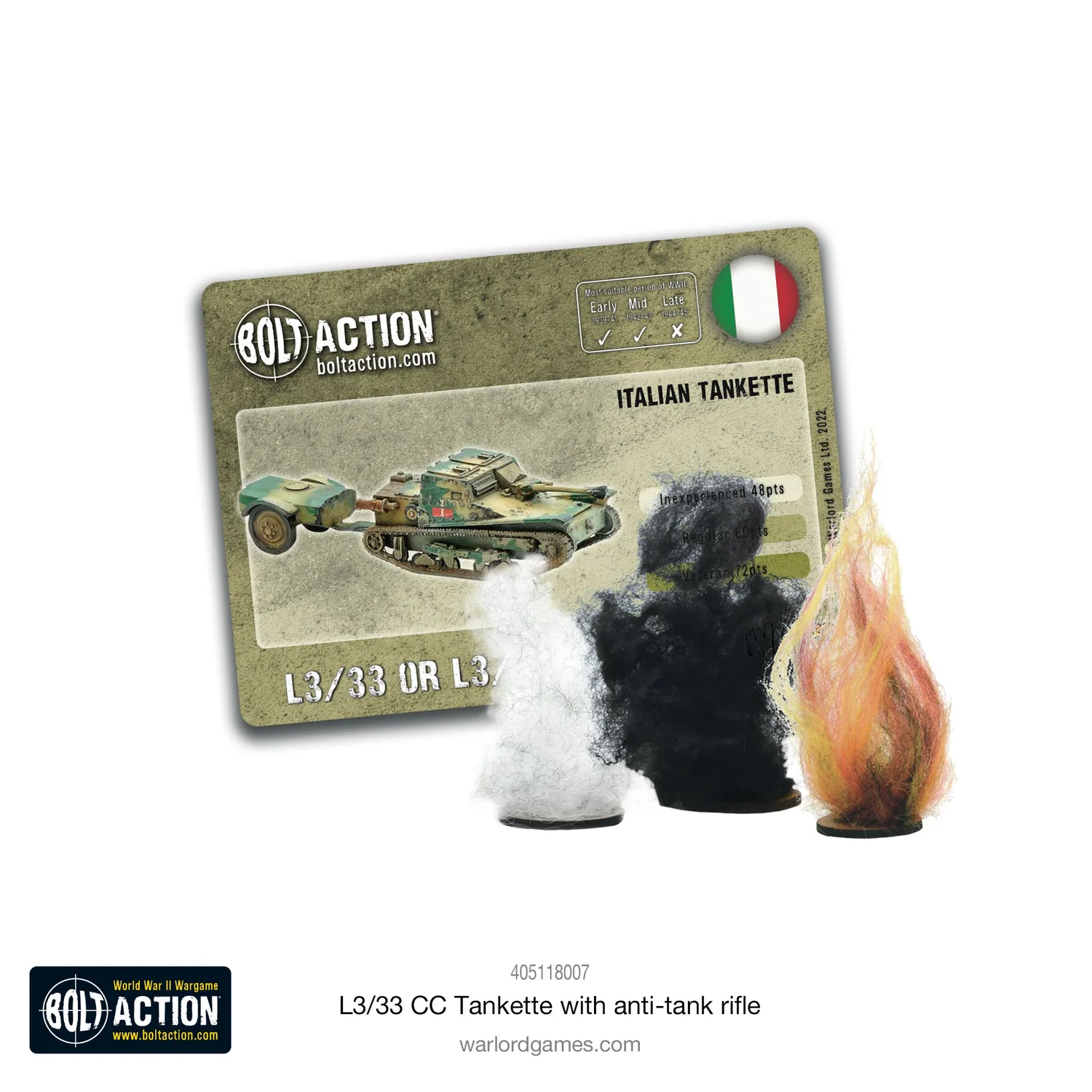 Bolt Action L3/33 CC Tankette canon antichar résine