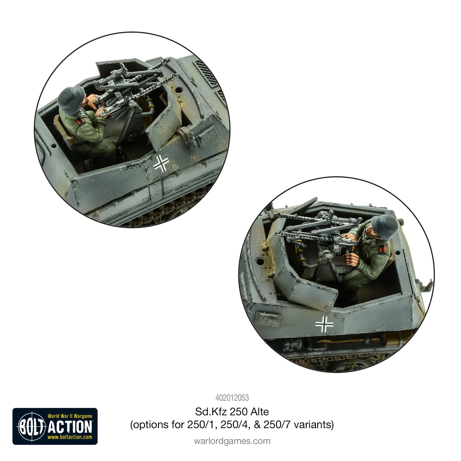 Bolt Action Sd.Kfz 250 Alte maquette blindé 250/1 250/4 250/7