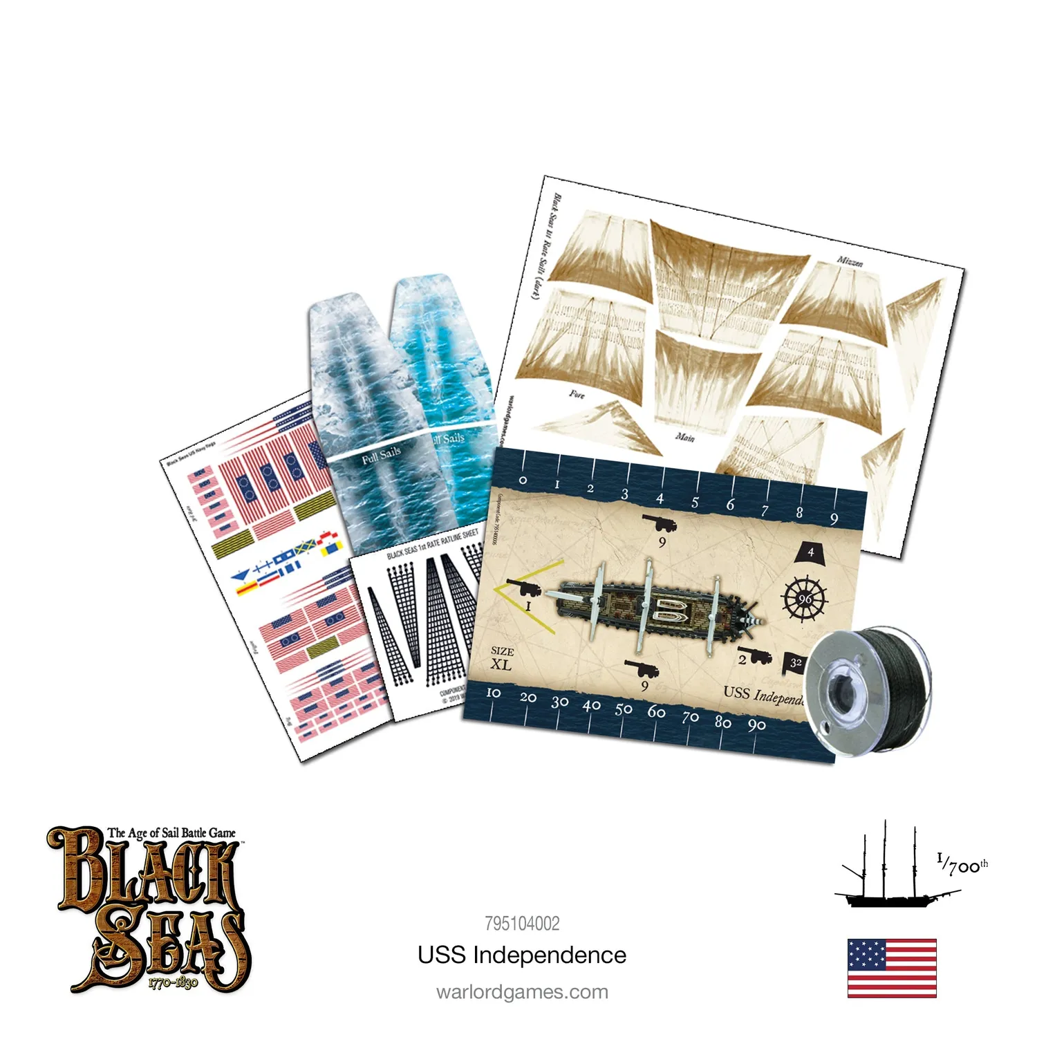 Bolt Action Black Seas USS Independence navire résine