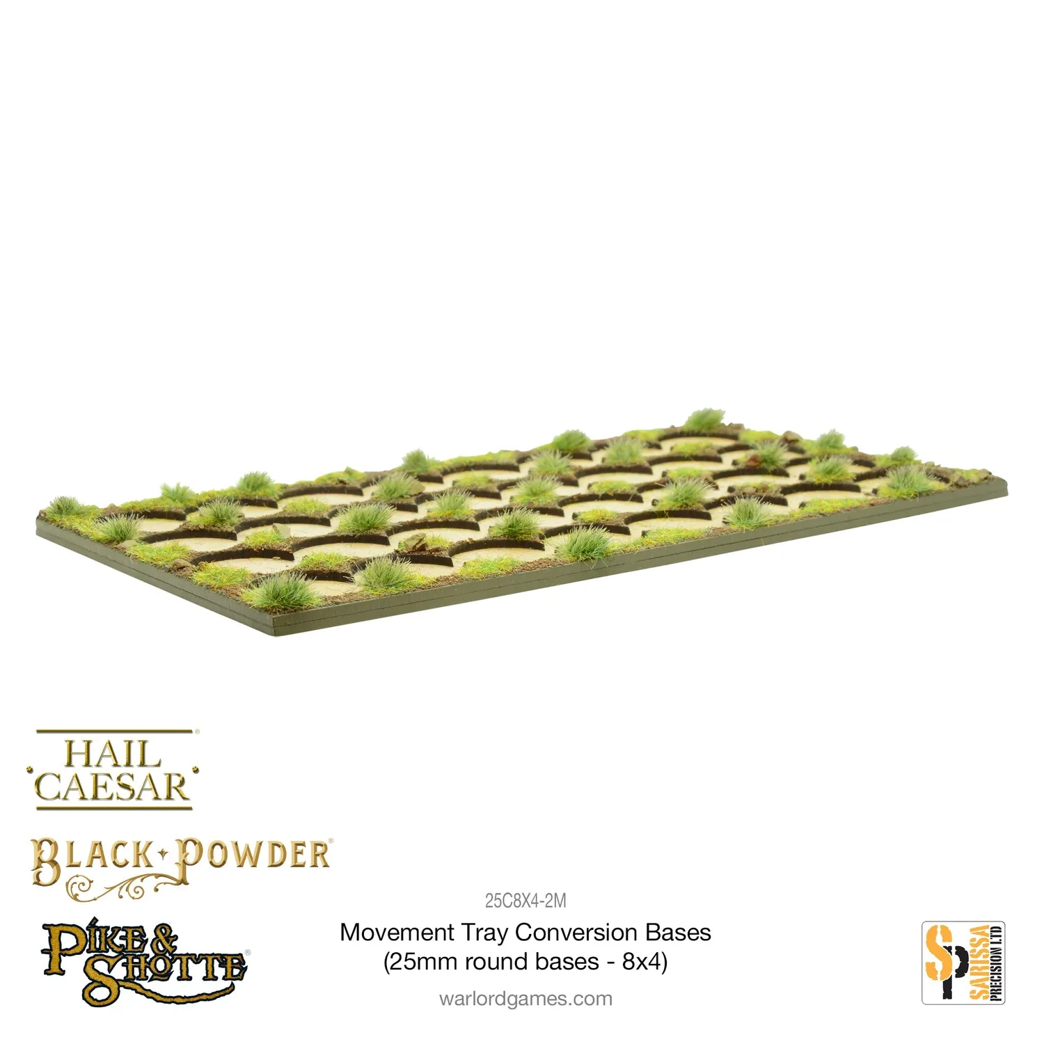 Bolt Action Bases Movement Tray Conversion Bases 25mm rond 8x4 MDF