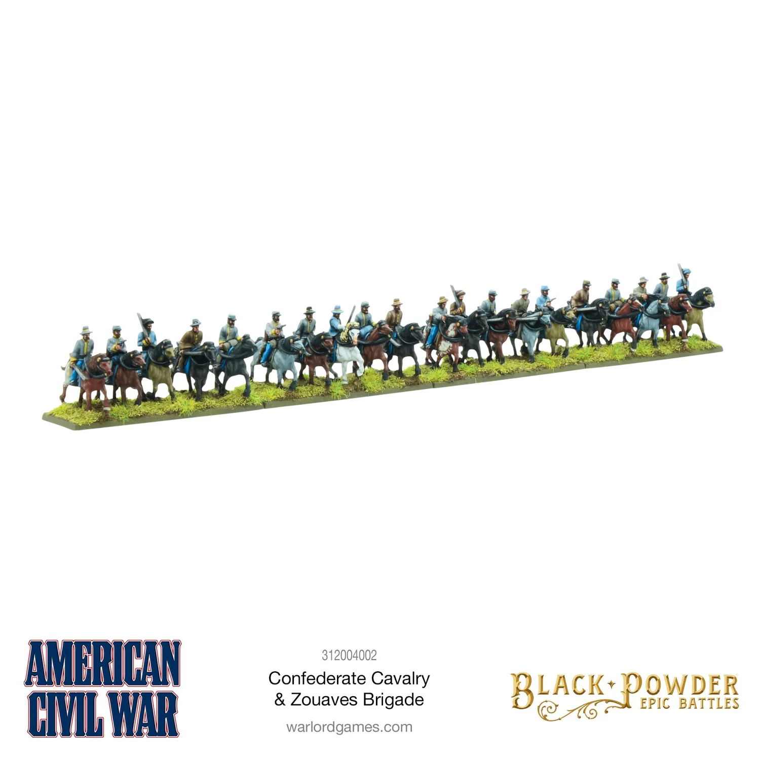 Bolt Action Black Powder Epic Battles American Civil War Confederate Cavalry & Zouaves Brigade figurines plastique