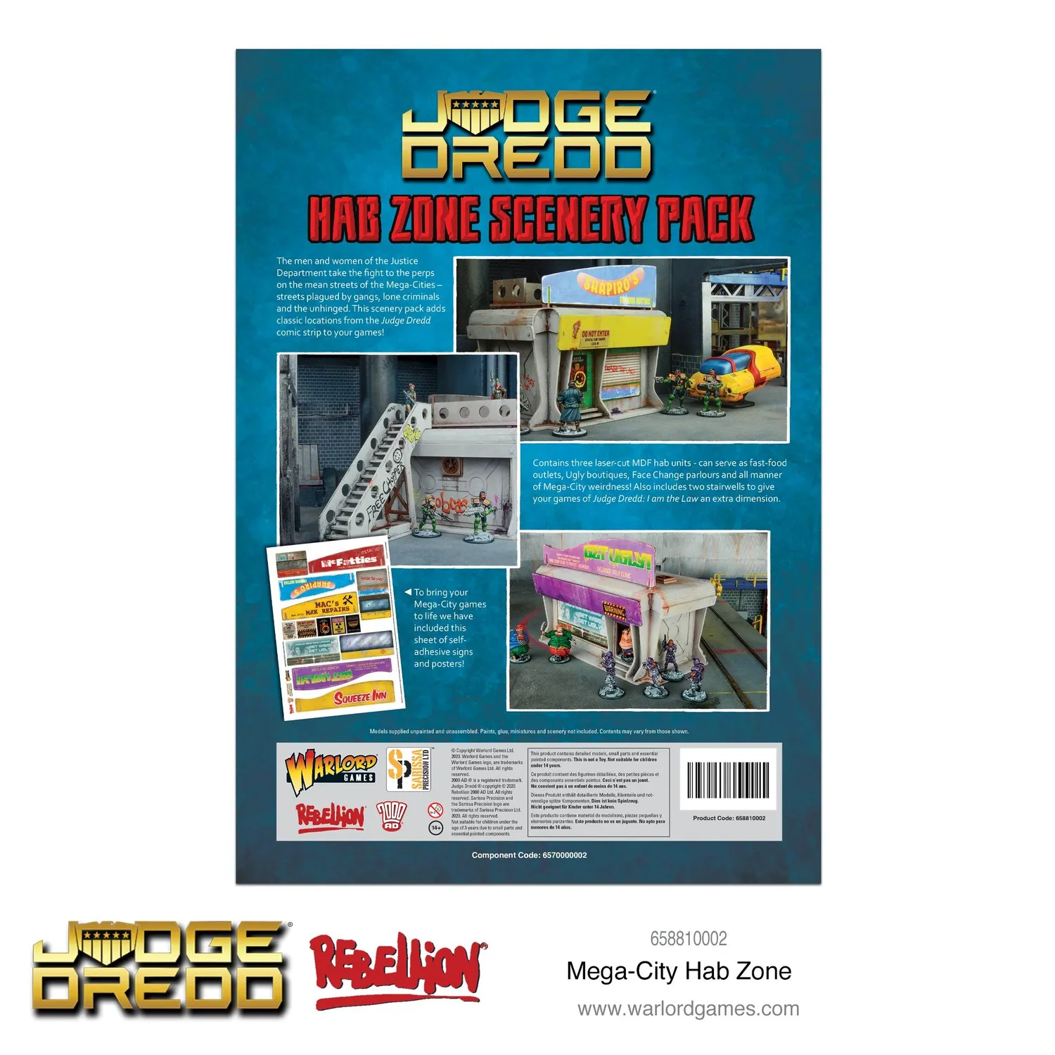 Bolt Action Mega-City Hab Zone décor MDF x3