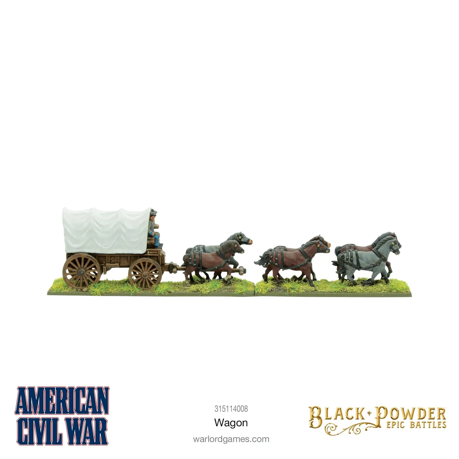 Bolt Action Epic Battles: American Civil War Wagon chariot métal objectif