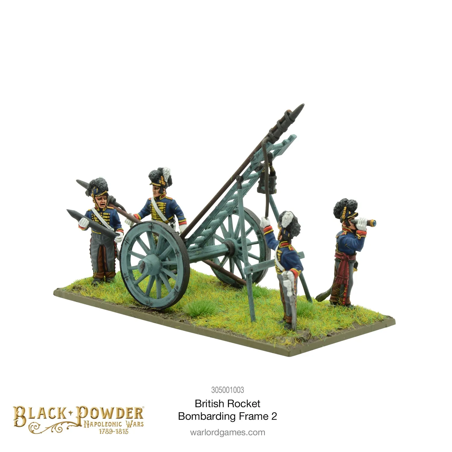 Black Powder Napoleonic British Rocket Bombarding Frame 2 artillerie métal