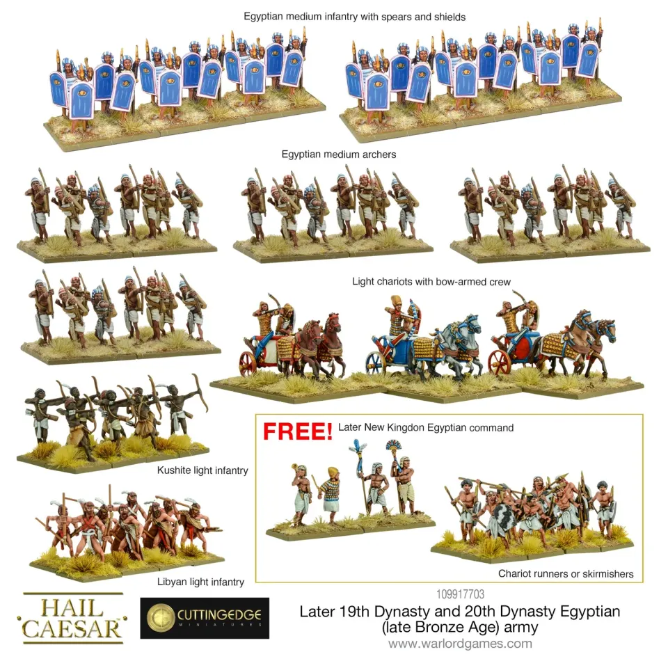 Hail Caesar Égyptiens New Kingdom armée figurines bronze