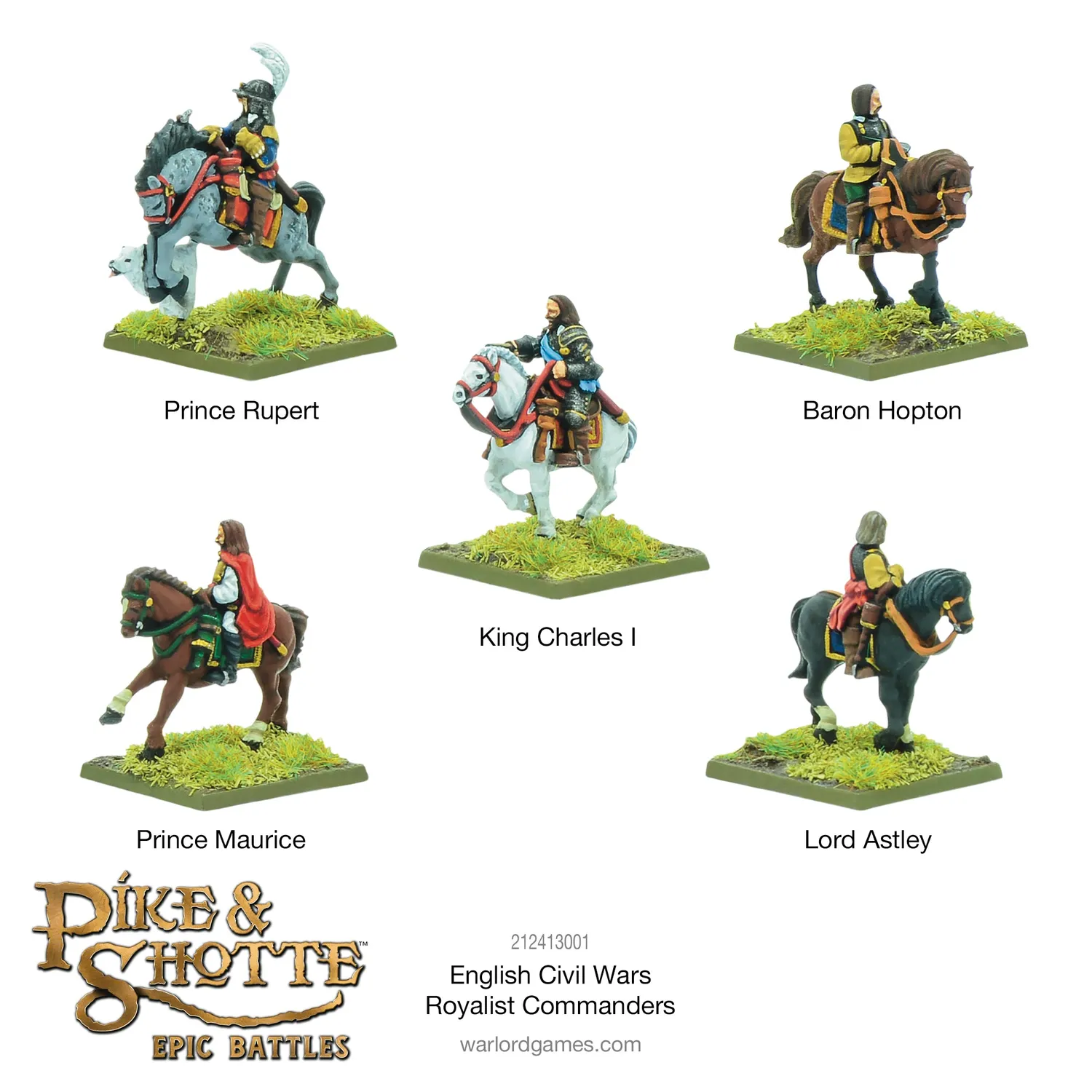 Bolt Action Pike & Shotte Epic Battles English Civil Wars Royalist Commanders figurines montées résine