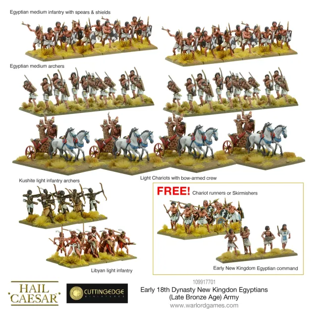 Hail Caesar Early 18th Dynasty Egyptians armée métal 80 fig