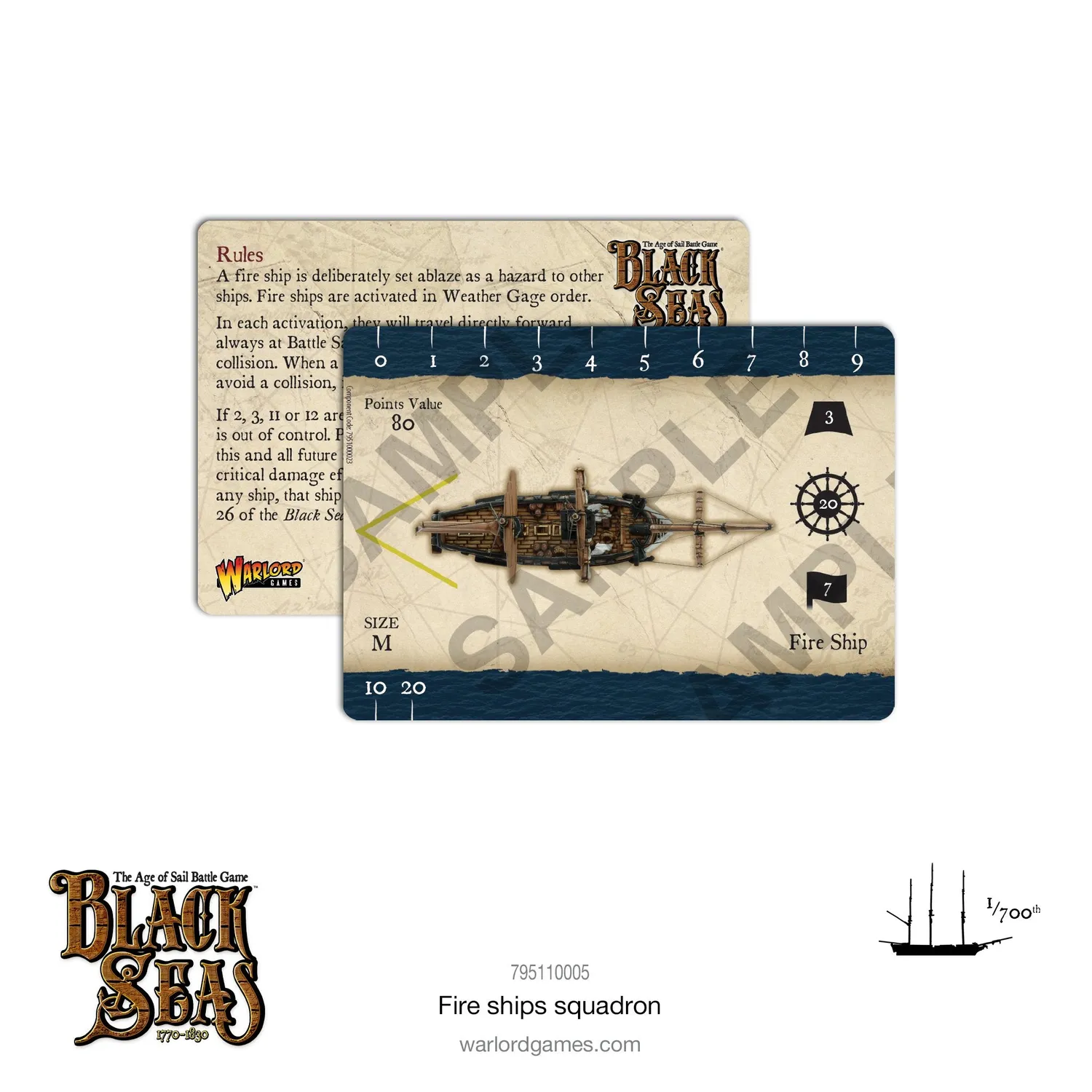 Bolt Action Black Seas Fire Ship Squadron figurines brûlots