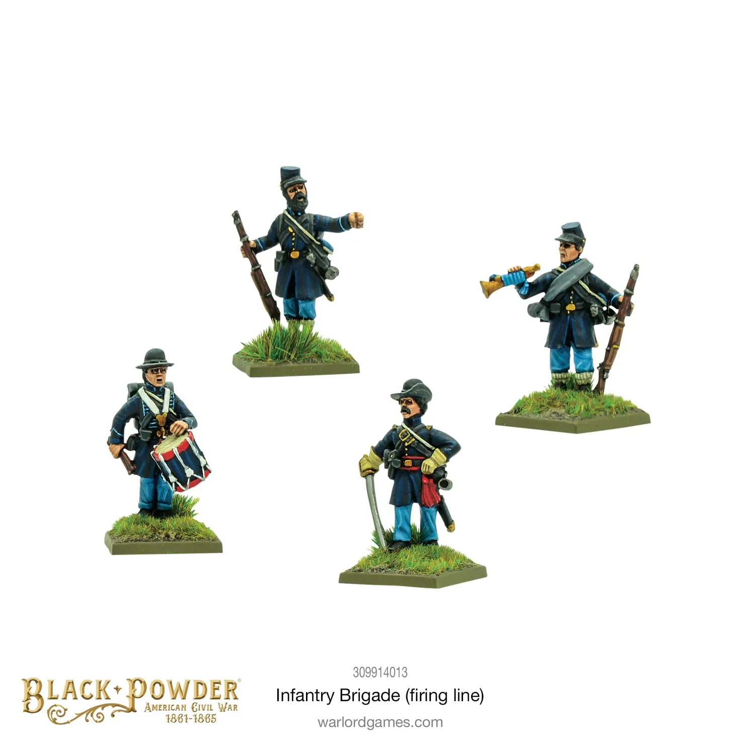 Bolt Action American Civil War Infantry Brigade Firing Line figurines 3 boîtes