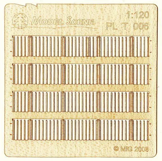 Albion Picket fence – narrow plank clôture de diorama 2 pièces