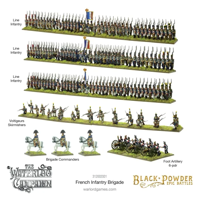 Black Powder Epic Battles Waterloo Brigade Française figurines