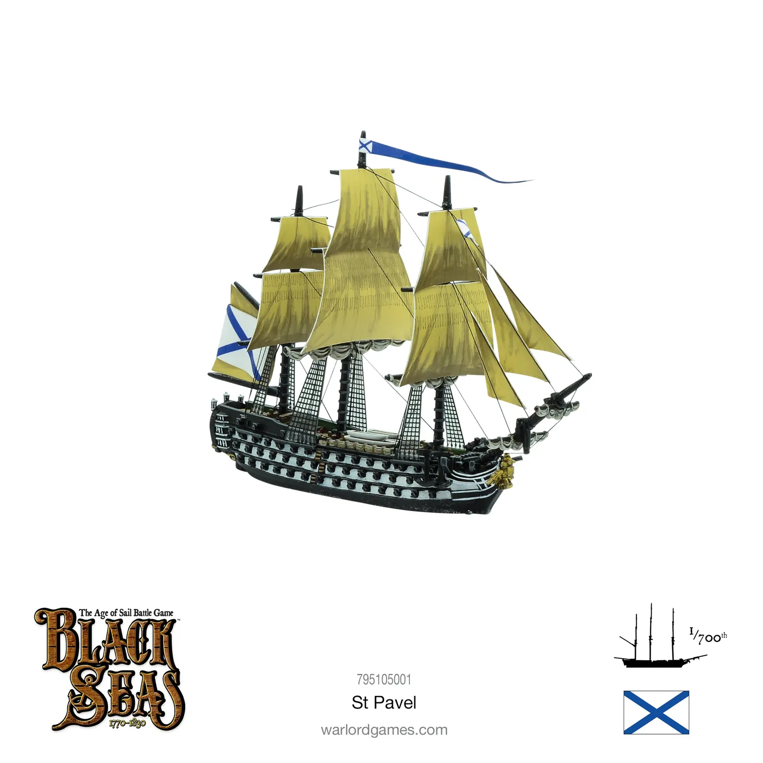Warlord Games Black Seas St. Pavel vaisseau russe résine