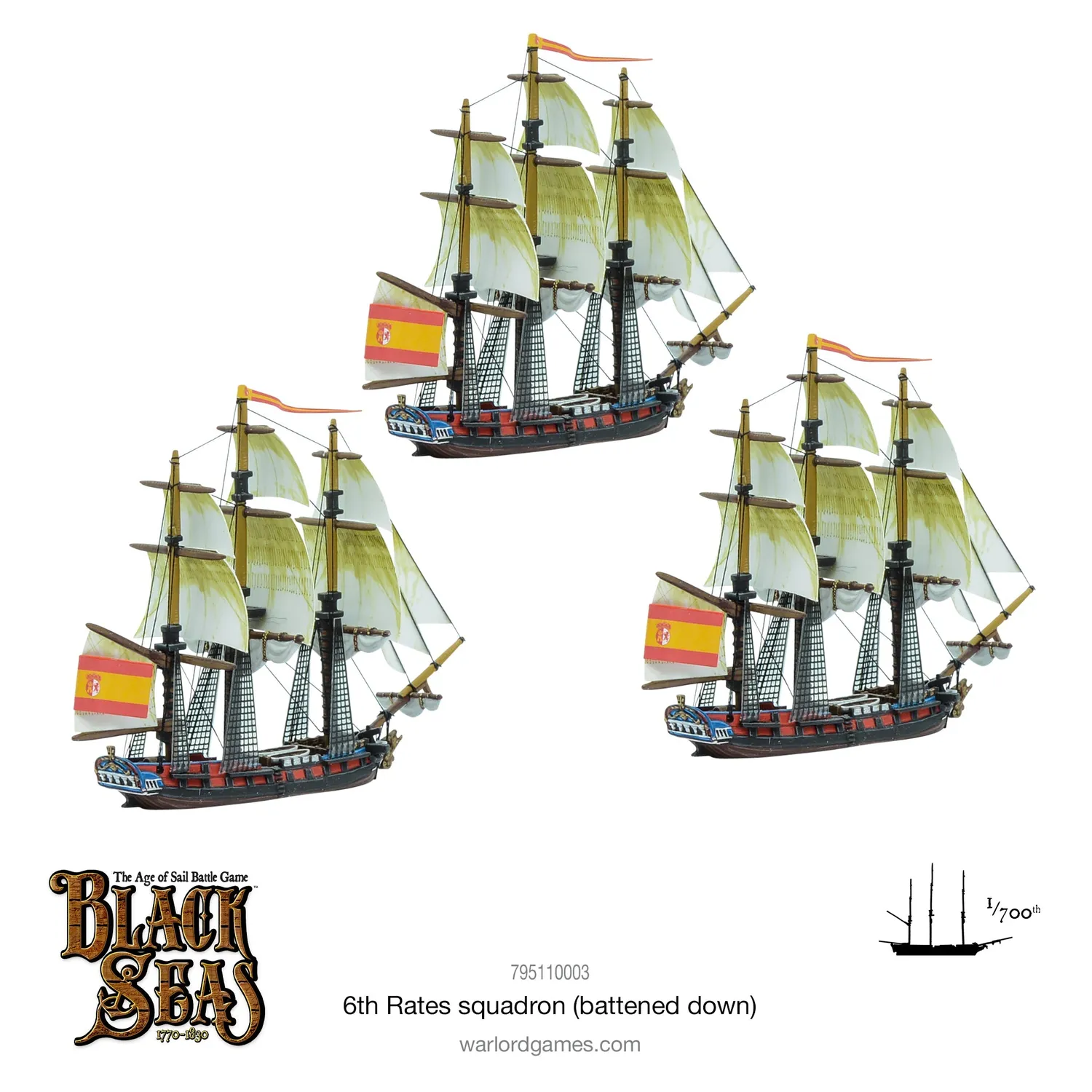 Warlord Games Black Seas 6th Rates squadron maquettes fermée