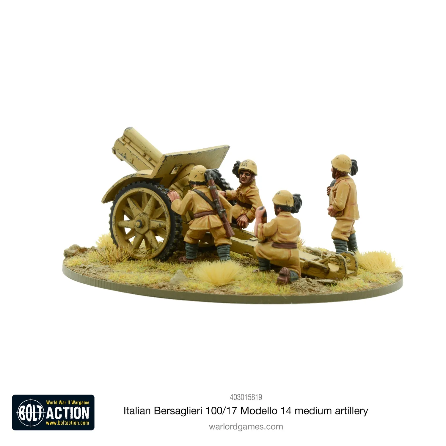 Bolt Action Bersaglieri 100/17 Modello 14 canon artillerie métal