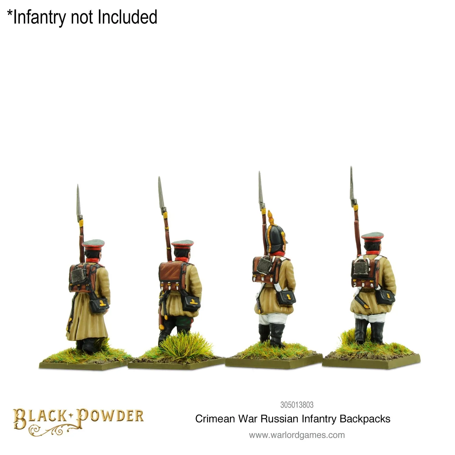 Bolt Action Black Powder Crimean War Russian infantry Backpacks sacs à dos 24 métal
