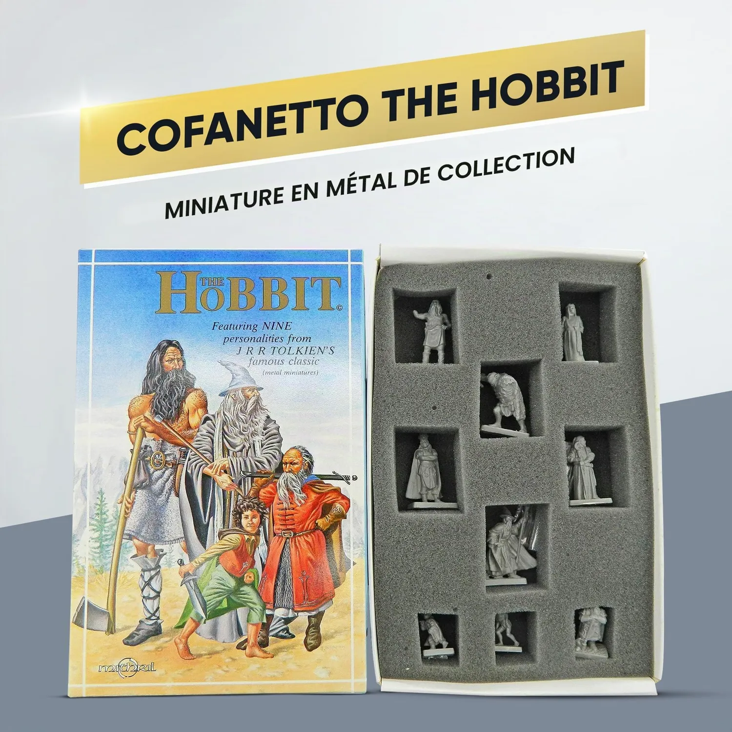 Prince August The Hobbit Box Set figurines métal 32 mm 9 pièces apprêtées