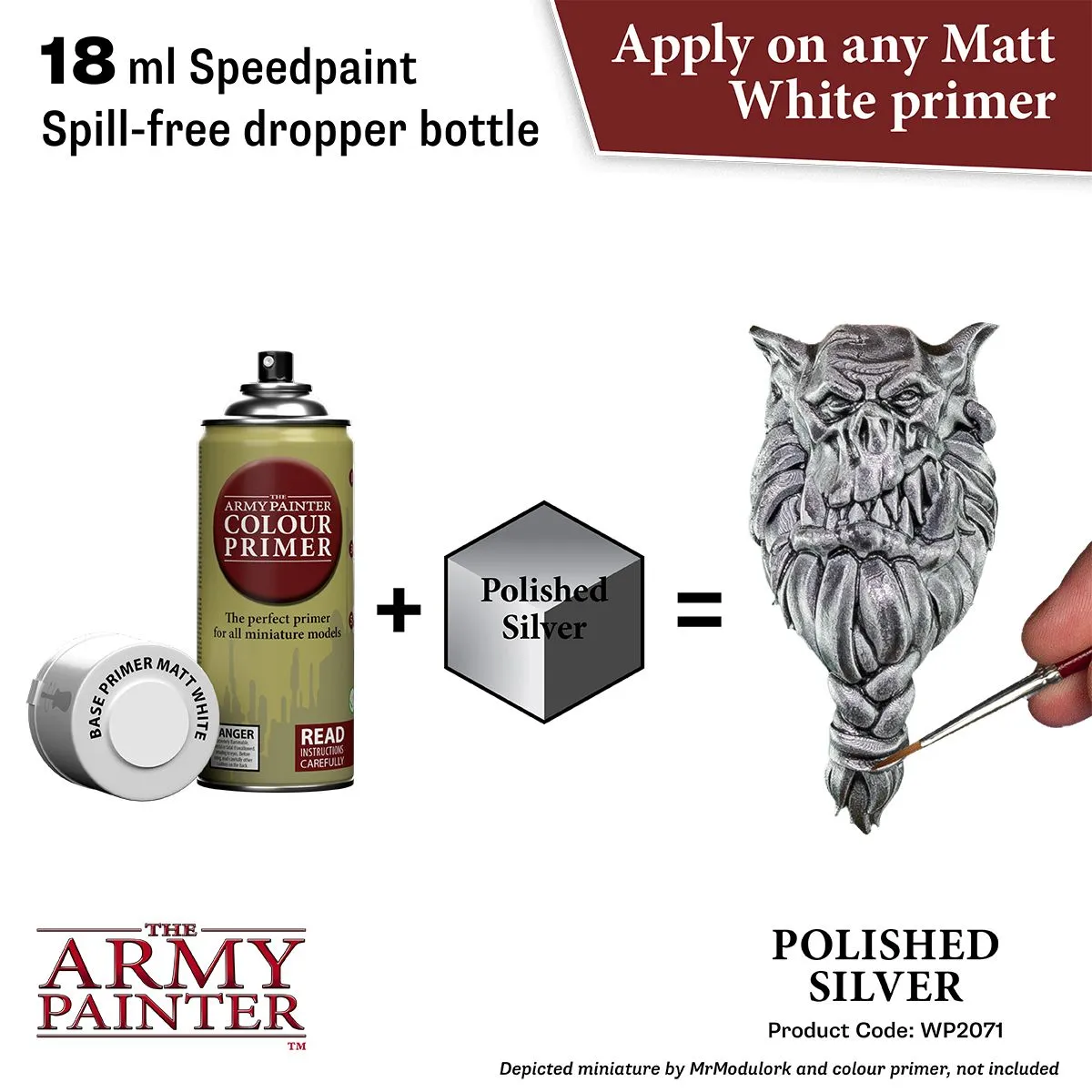 Army Painter Speedpaint Polished Silver peinture métal