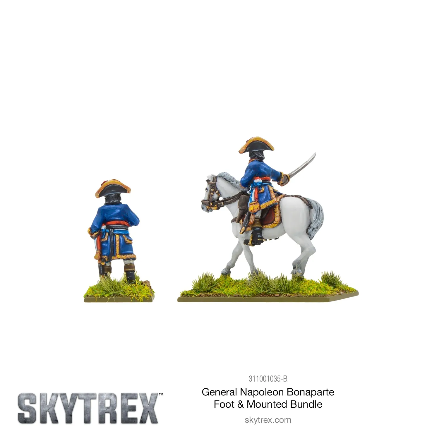 Bolt Action General Napoleon Bonaparte Foot and Mounted figurines métal