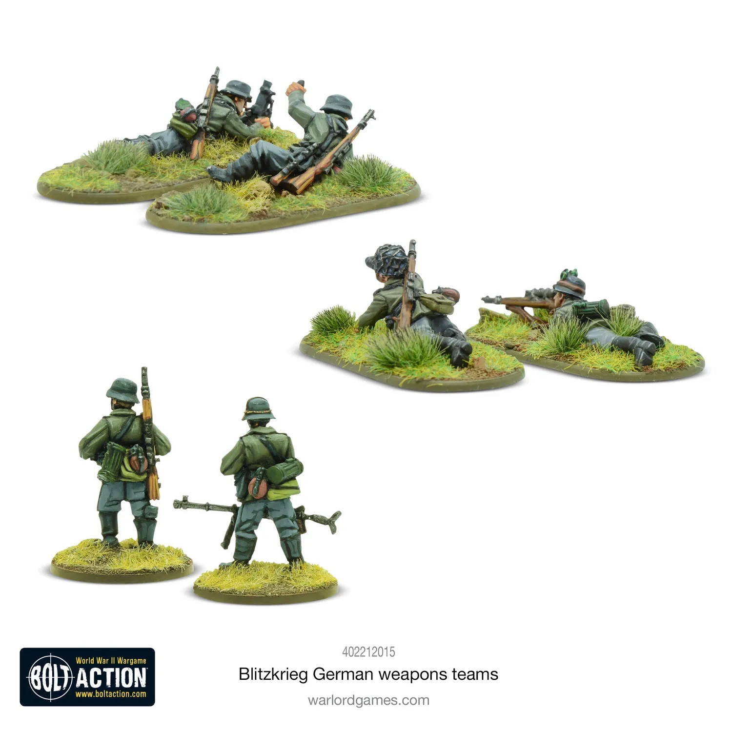Bolt Action Blitzkrieg German weapons teams figurines