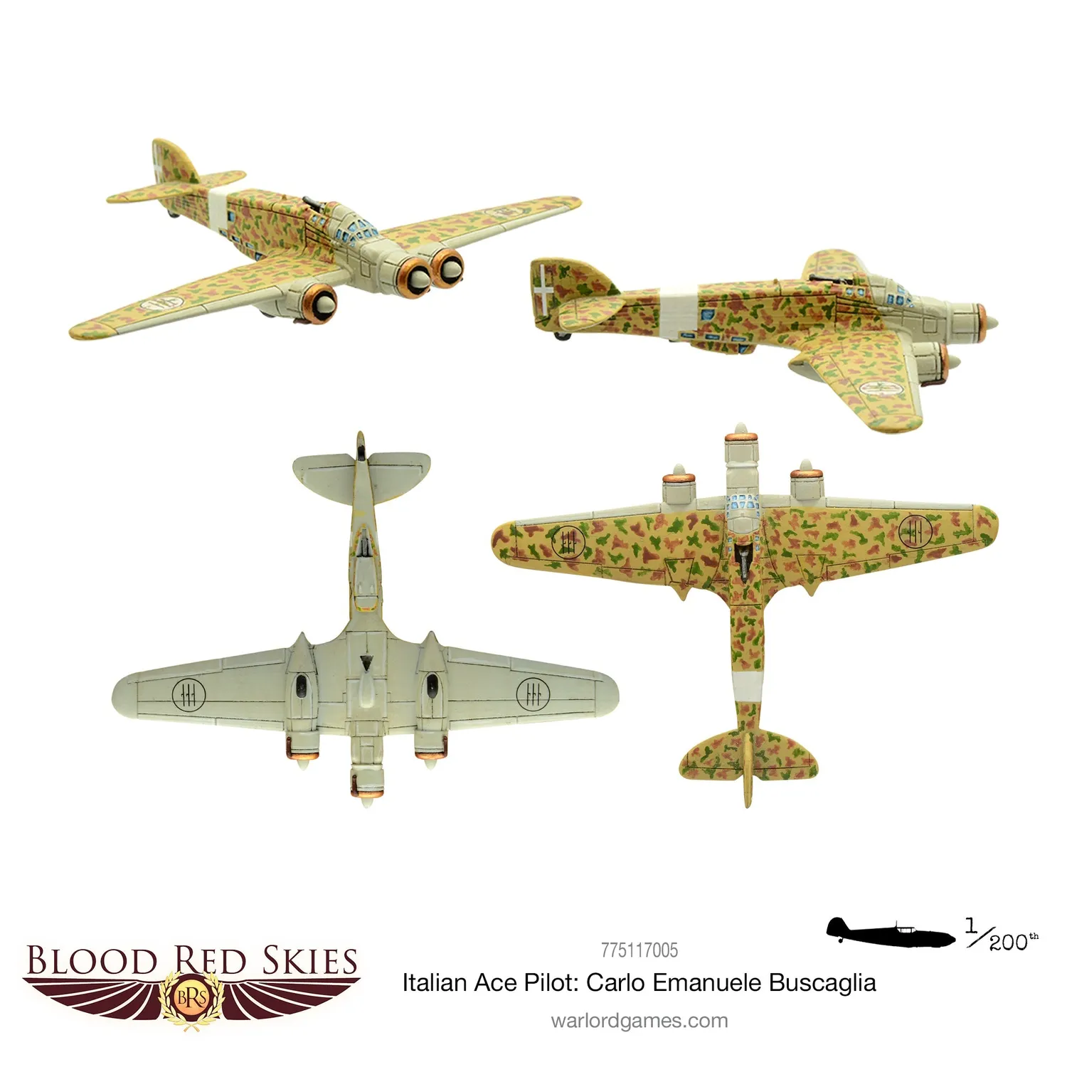 Bolt Action Blood Red Skies Carlo Emanuele Buscaglia avion SM.79