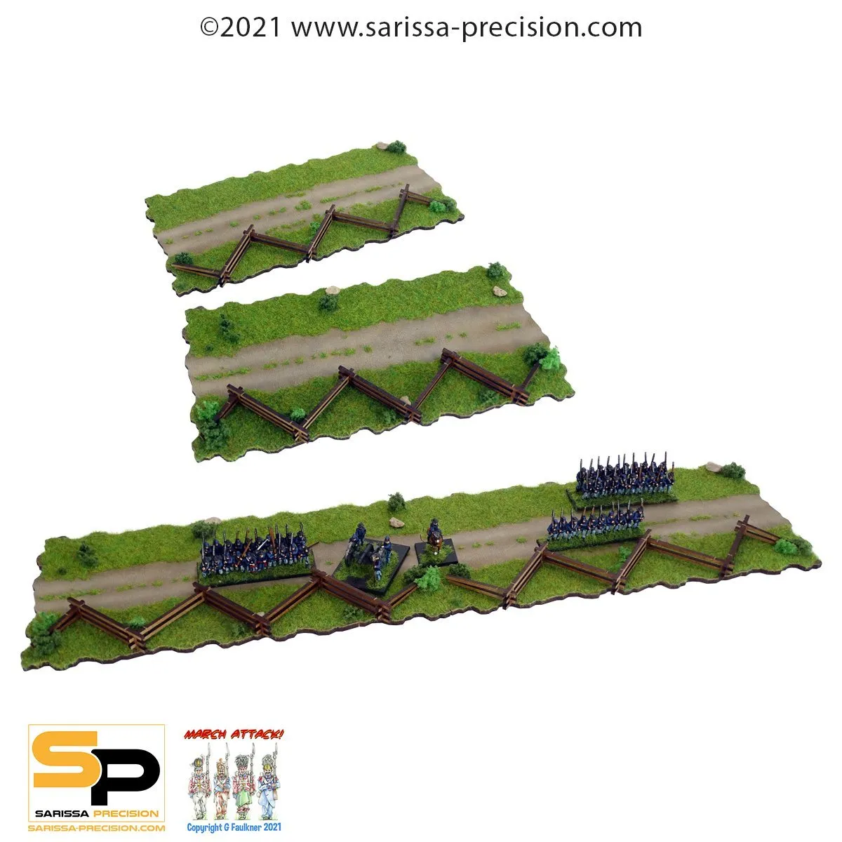 Sarissa Rail Fence Set décor barrière MDF 100 cm