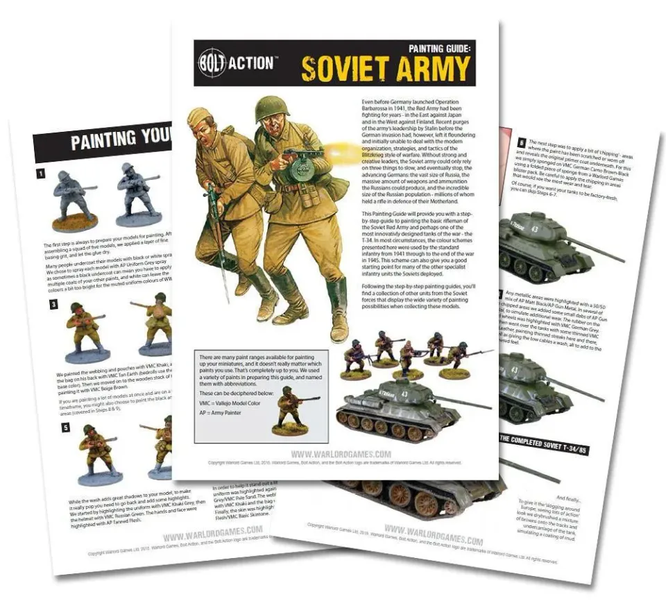 Bolt Action Soviet Painting Guide guide de peinture PDF