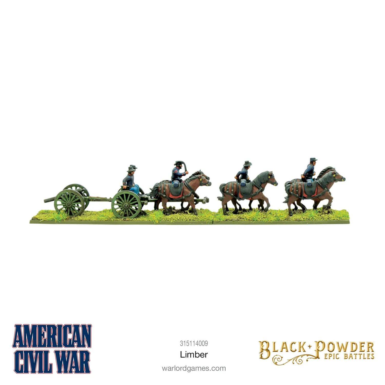 Bolt Action Epic Battles American Civil War Limber attelage métal