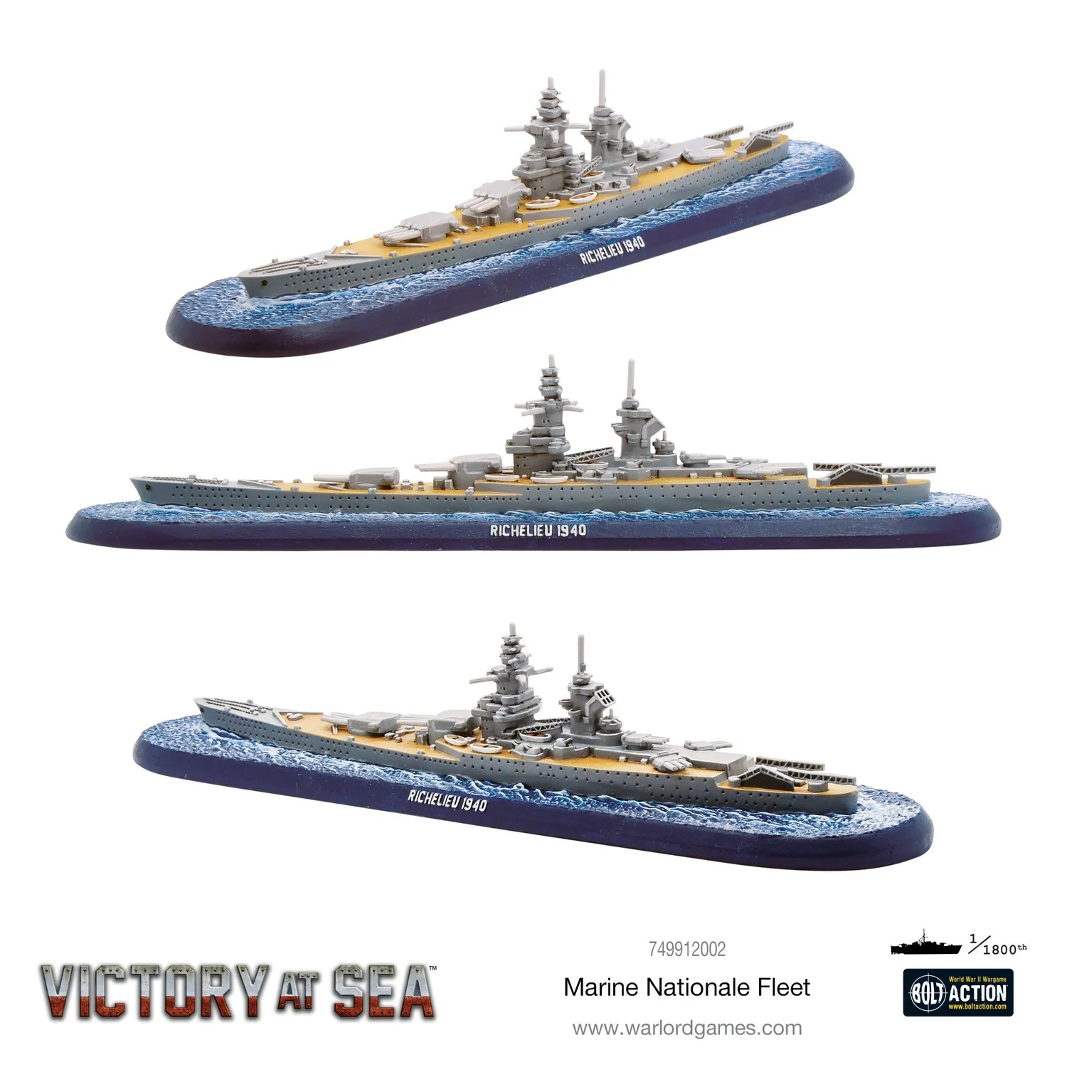 Warlord Games Victory at Sea Marine Nationale Fleet coffret
