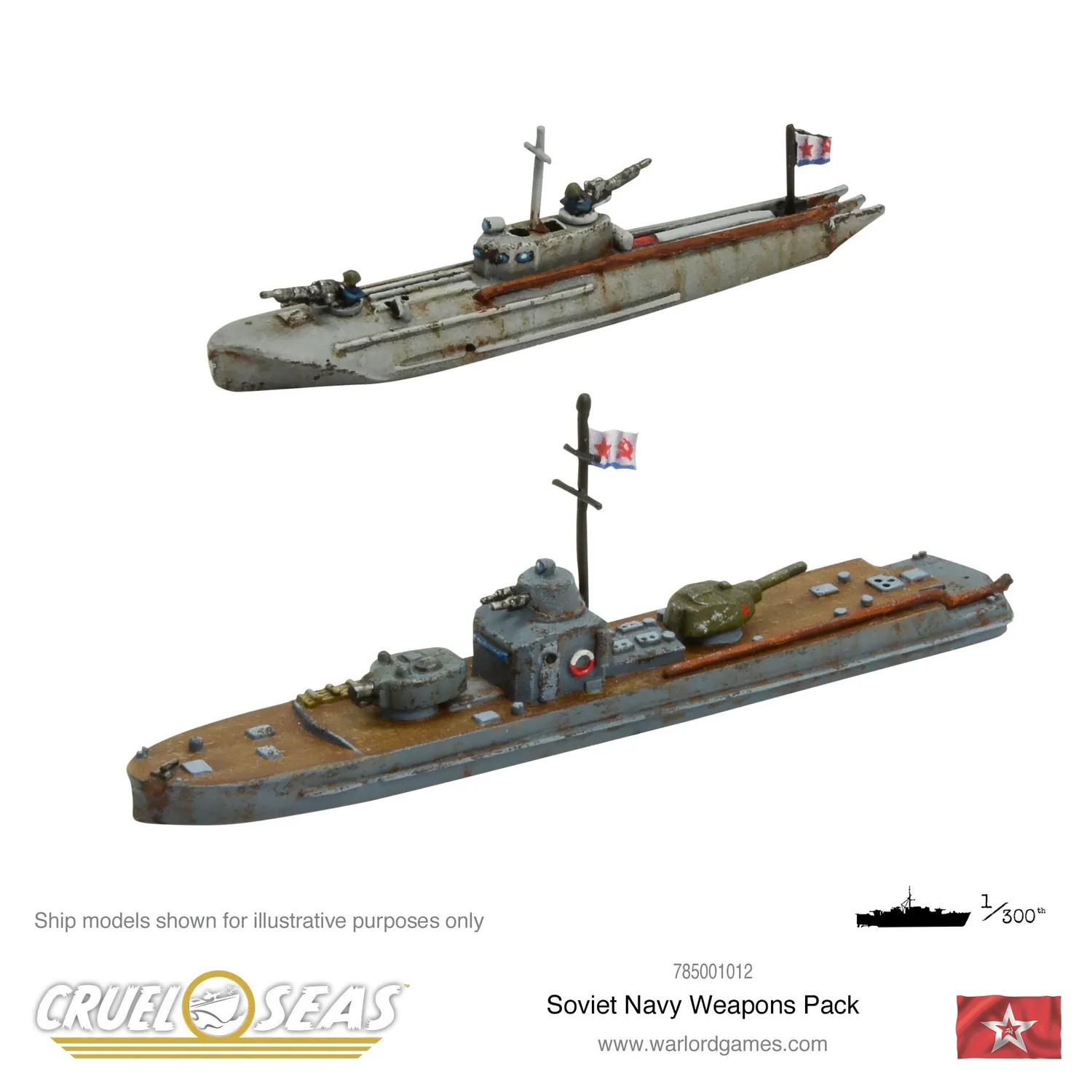 Cruel Seas Soviet Navy weapons pack armes navales métal
