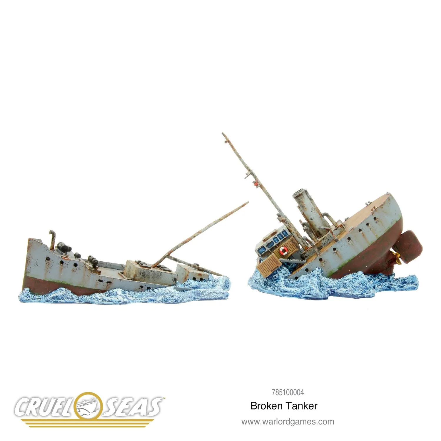 Bolt Action Cruel Seas Broken Tanker bateau épave résine métal