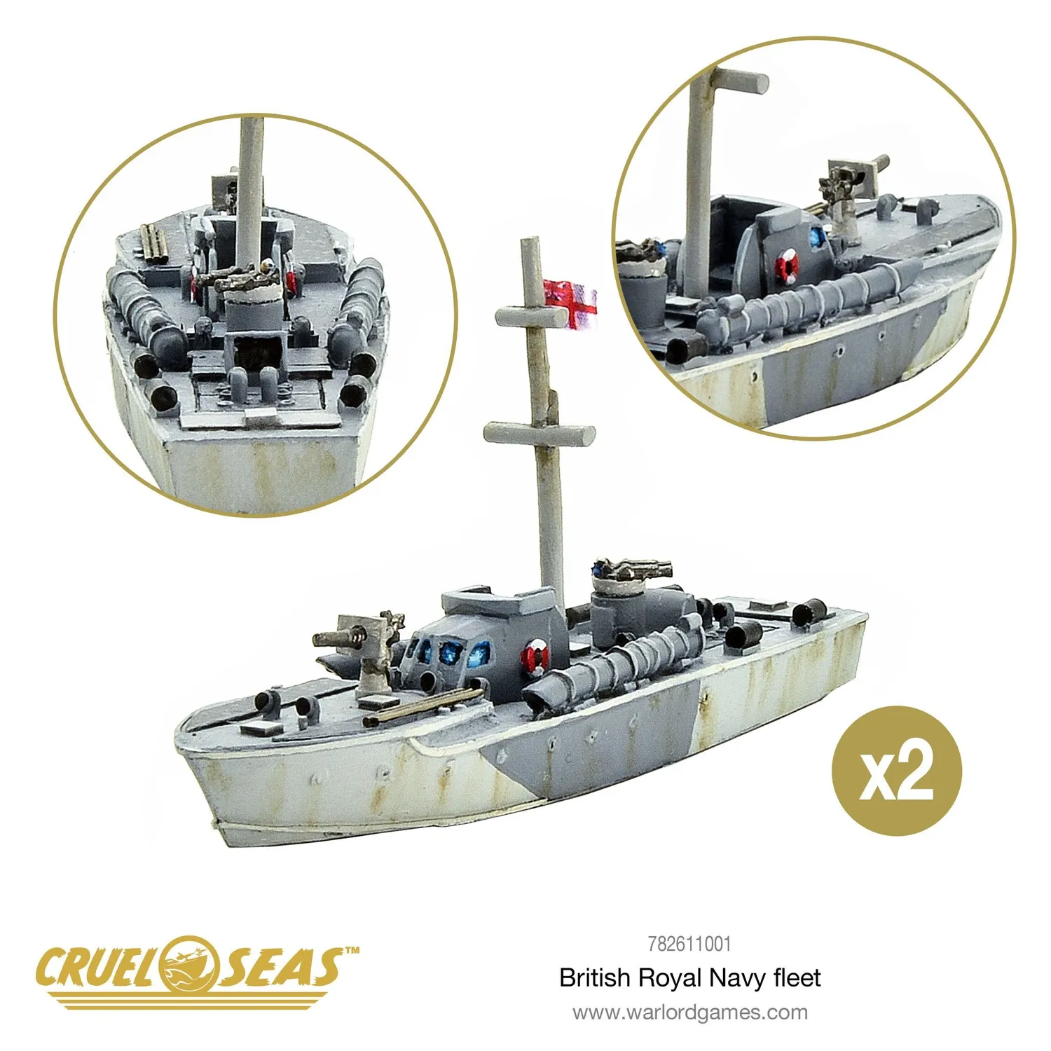 Warlord Games Cruel Seas Royal Navy Fleet coffret bateaux 1/300