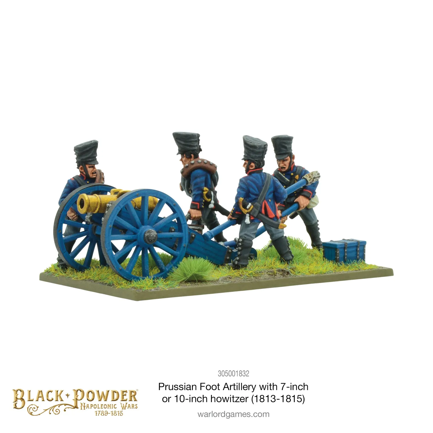 Bolt Action Napoleonic Prussian Foot Artillery with 7 or 10-inch Howitzer canon métal